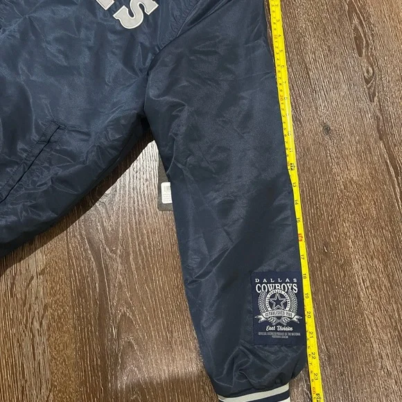 NWT Dallas cowboy jacket ultra game quilt line full snap navy blue medium